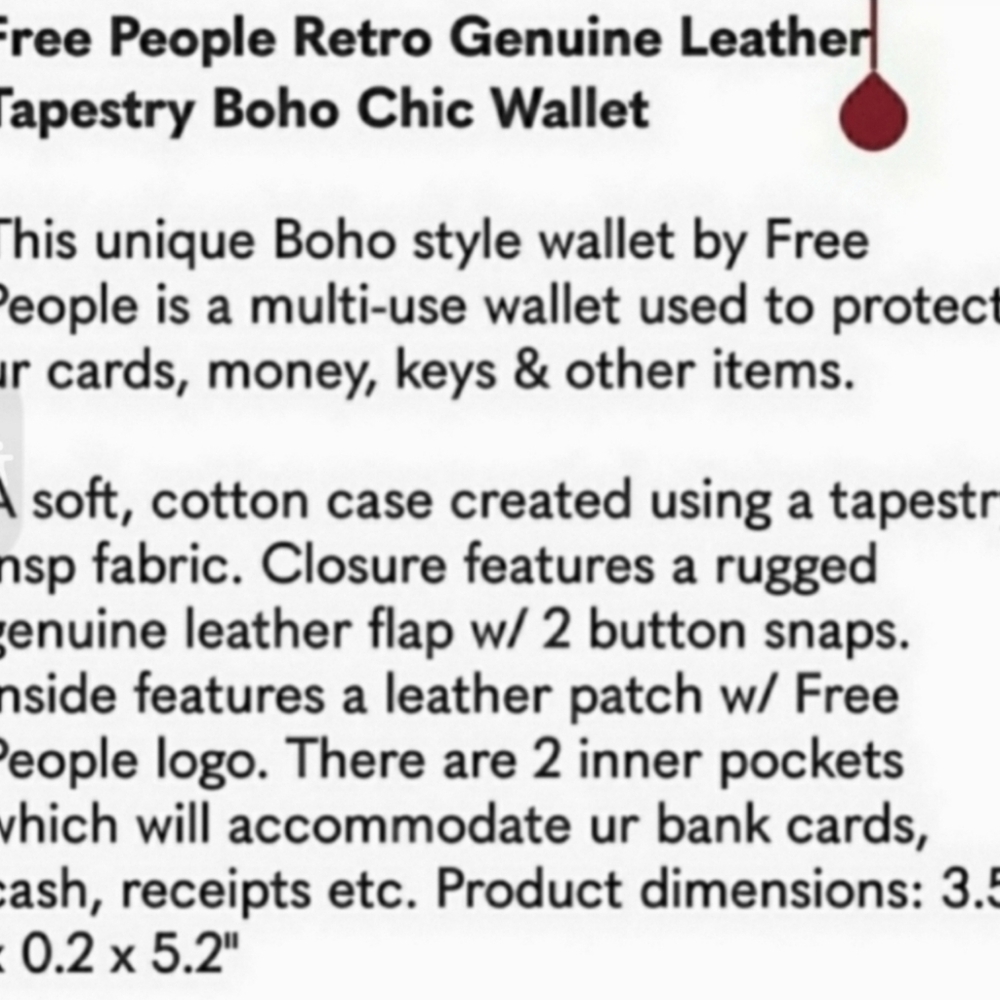 🌋👽 Free People Boho Embroidered Repurposed vtg banjara hippie Wallet card case - Picture 4 of 15